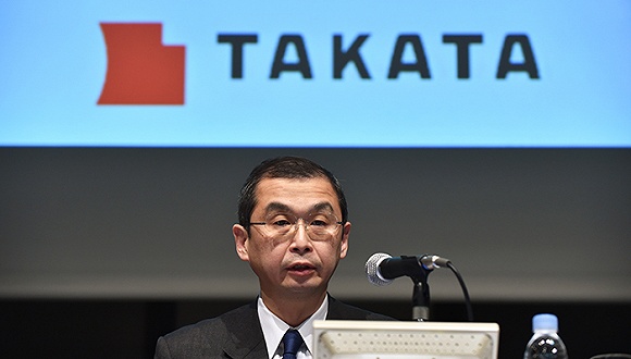 高田公司首席执行官高田茂久（ShigehisaTakada）。图片来源：AFP